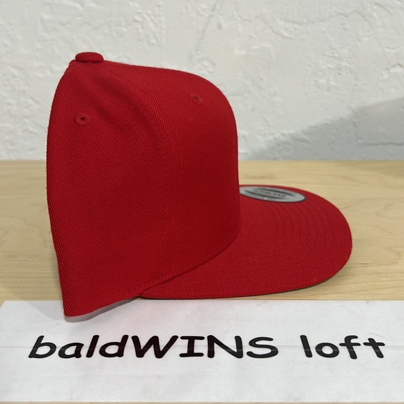 Yupoong The Authentic SnapBack Hat Red - Picture 3 of 4